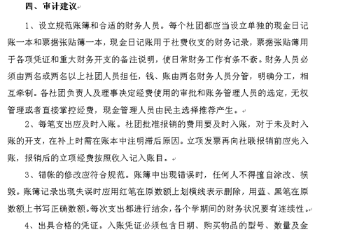 社團審計制度實施細則節選